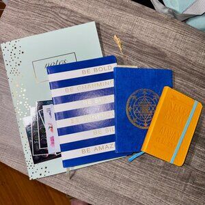 ✨ Journal Lot of 4 + Stickers & Papyrus Bookmark 📝 Astrology / Writing